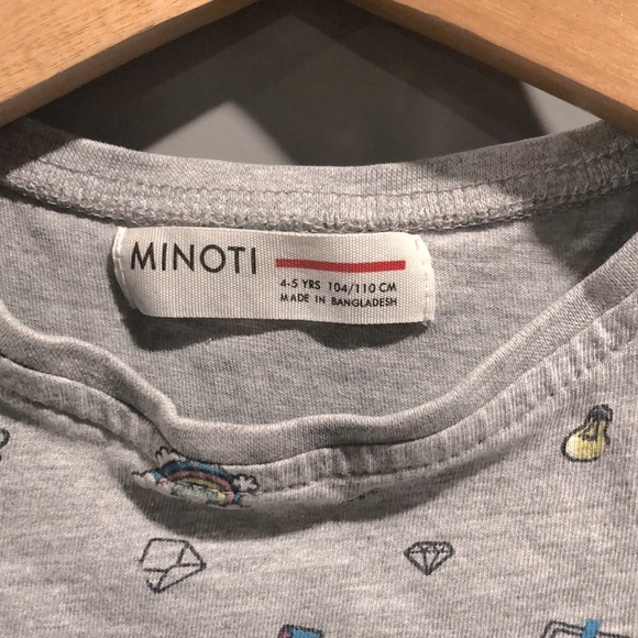 Fashion young girl funny top dress, short sleeve, grey tone - Picture 4 of 4